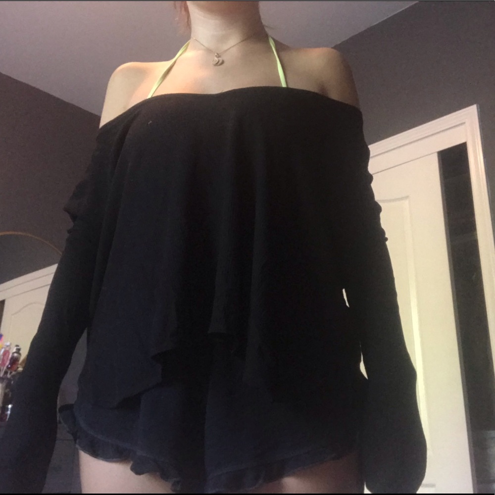 Black Off The Shoulder Thermal